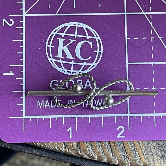 Vintage Forstner Sterling Silver Signed Abstract Rope Swirl Bar Pin Brooch 3.8g - Picture 5 of 6